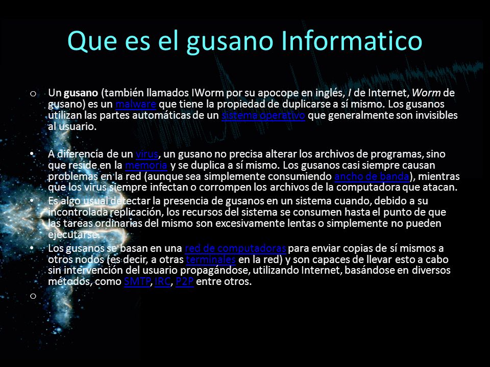 que es un worm o gusano informático que es un worm o gusano informático